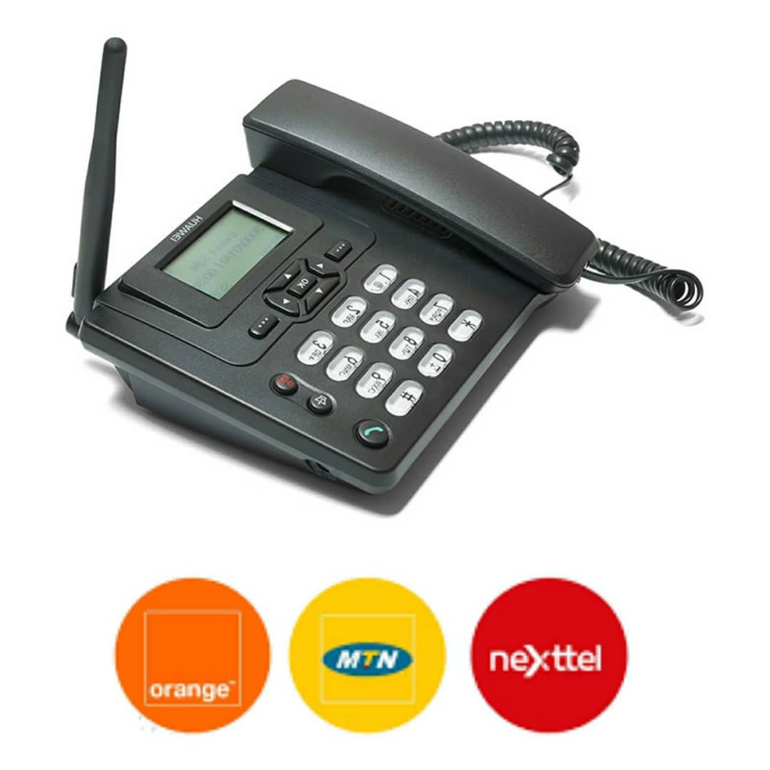 SQ Mobile SQ LS 820 – Téléphone fixe sans fil – Double SIM – GSM 900 /  1800MHZ – FM Radio – Batterie de qualité forte – Blanc