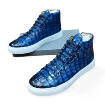 Sneaker_homme_motif_croco_bleu