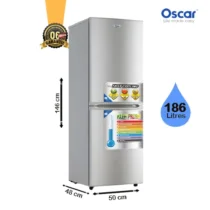 Réfrigérateur_Combiné_OSCAR_186L_OSC-R235S-C