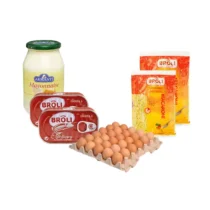 Pack_alimentaire_Mayonnaise_Armanti_500g_2_boites_Sardines_Broli_1_Alvéole_d_oeuf_2_sachets_Macaroni_Broli_500g