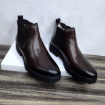 Bottes Homme en cuir marron