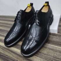 Derby homme en Cuir Noir