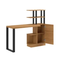 Table de Bureau TB-F17 marron : design moderne et compact pour un espace de travail optimisé"