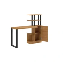 Table de Bureau TB-F17 marron : design moderne et compact pour un espace de travail optimisé"