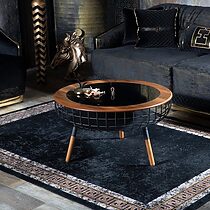 guéridon vitrée design moderne pour salon