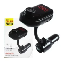 Lecteur MP3 de Voiture Bluetooth Emetteur FM Noir Multifonctionnel M18 Avec Micro