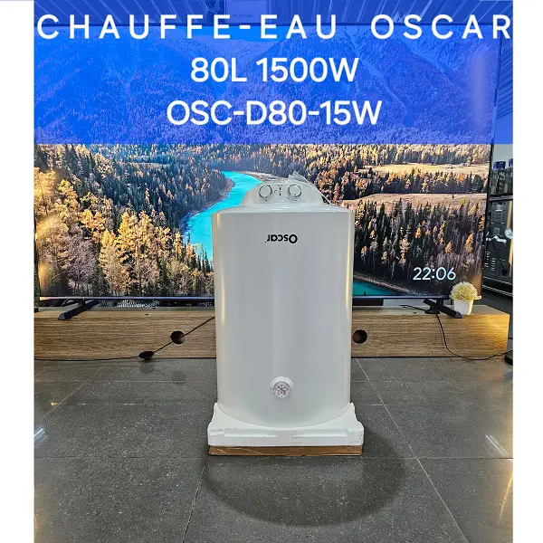 Chauffe-eau électrique Oscar 80L, design élégant et compact