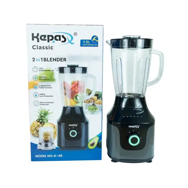 Mixeur Blender KEPAS k-46 1.5L, idéal pour préparer vos soupes.
