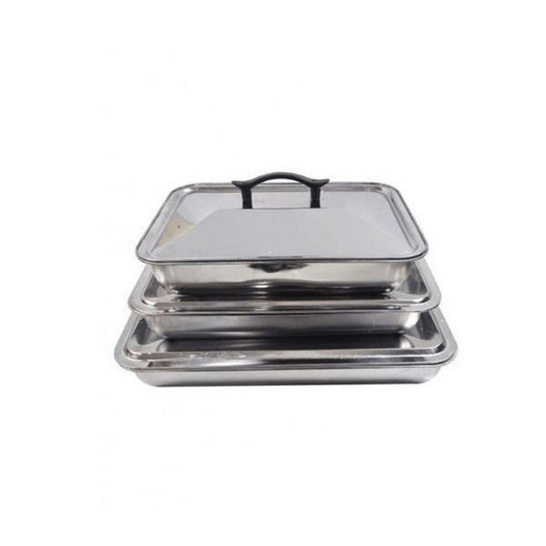 Les assiettes de service inox en jeu de 3 Prix Cameroun