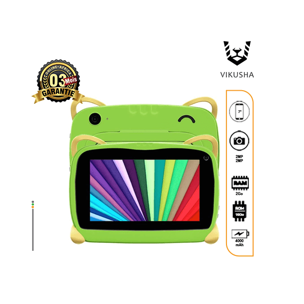 Tablette enfant Vikusha VK-R1, design coloré et compact