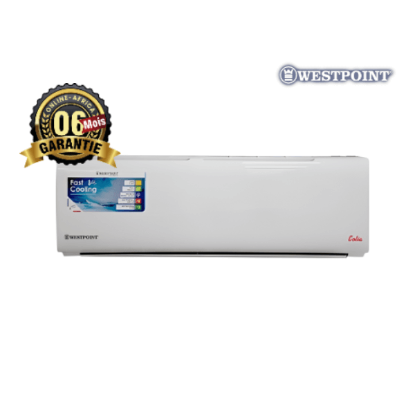 Climatiseur split Westpoint LUX-WSSS-1223, vue de face.