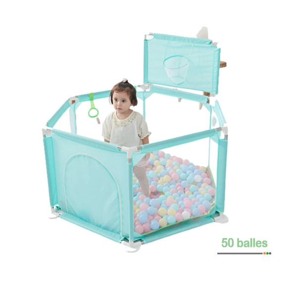Parc bébé pliable avec 50 balles colorées - idéal pour les tout-petits