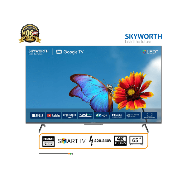 La smart TV Skyworth de 65 pouces avec design