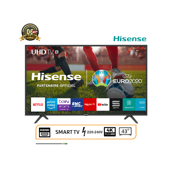 La smart tv hisense de 43 pouces