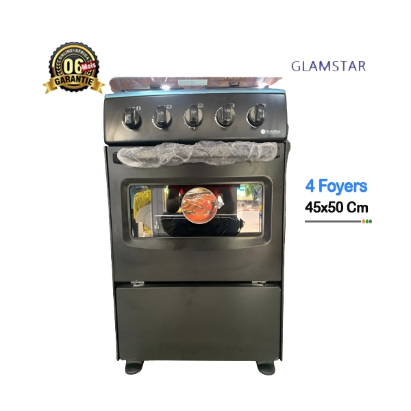 Cuisinière à gaz Glamstar 4 foyers, vue de face