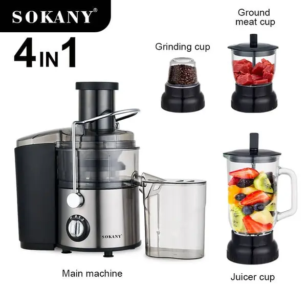 Extracteur de Jus Electrique Sokany 4 en 1 - SK-4009 - 800W - 1000ml
