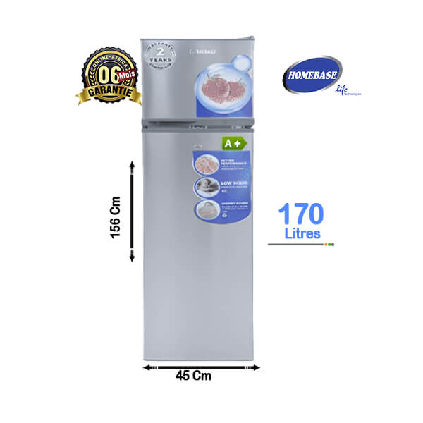 Réfrigérateur Deux Portes Homebase 170L - Vue d'ensemble.