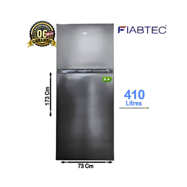 Réfrigérateur Double Portes Fiabtec 410L - Vue de l'ensemble.