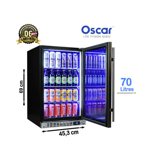 Mini réfrigérateur Oscar 70L - vue de face