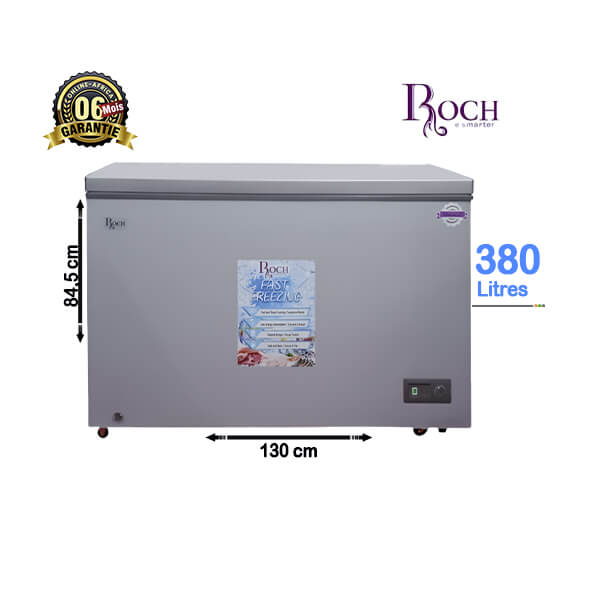 Congélateur coffre ROCH 380L - Vue de face, design robuste et élégant