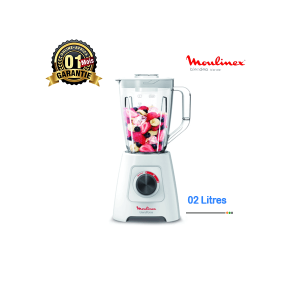 Mixeur Blender Moulinex 600W LM423125 avec bol de 2L et lames inox