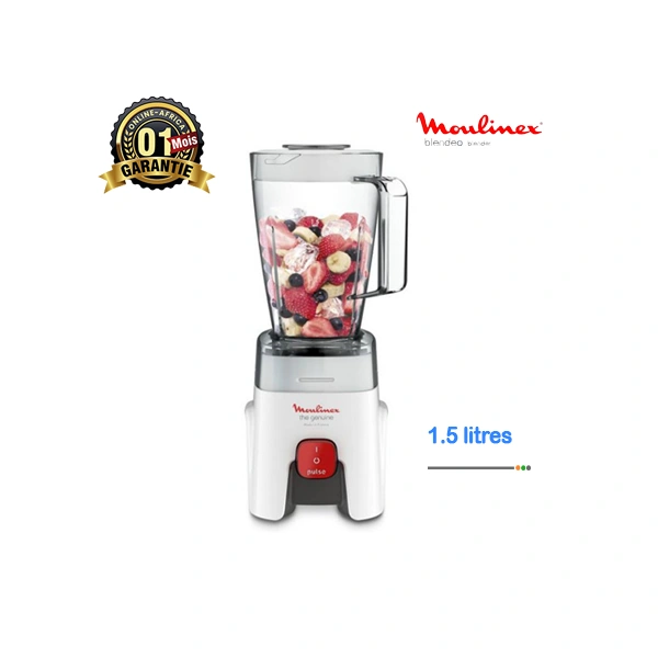 Blender Mixeur Moulinex 500W avec bol de 1,75L et accessoires