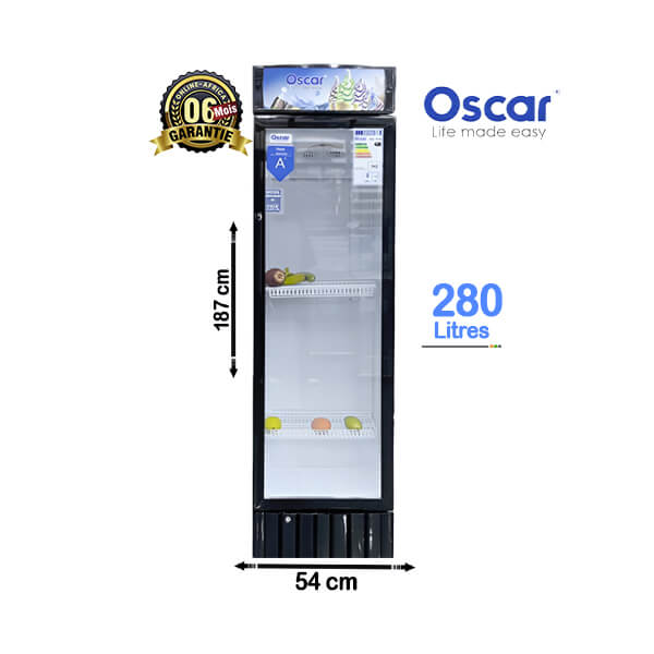 Réfrigérateur Vitrine Oscar 280L - Vue d'ensemble.