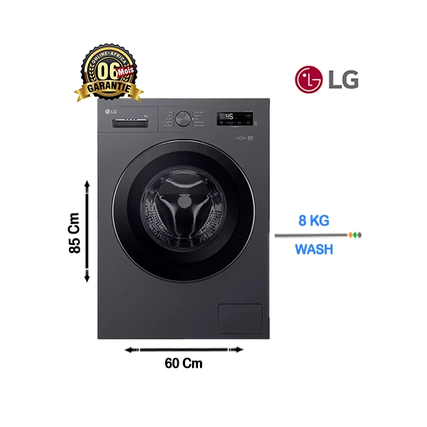 Machine à laver automatique 8KG - LG - F2Y1TYP6J - A+++