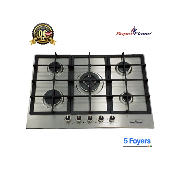 Plaque de cuisson encastrable SuperFlame 5 foyers SFKI-DIONE74GT