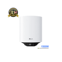 Chauffe-eau électrique DELTA DL-WH-50M 50L 1500W vertical mural design cylindrique.