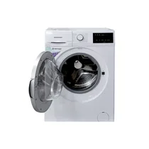 Tambour ouvert montrant capacité de 9 kg et finition inox